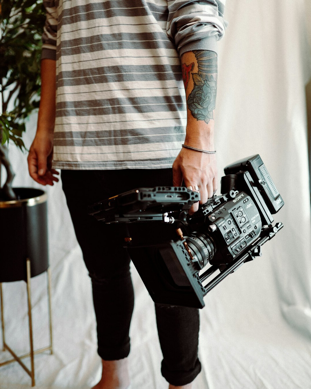 Film and video equipment cases and lighting