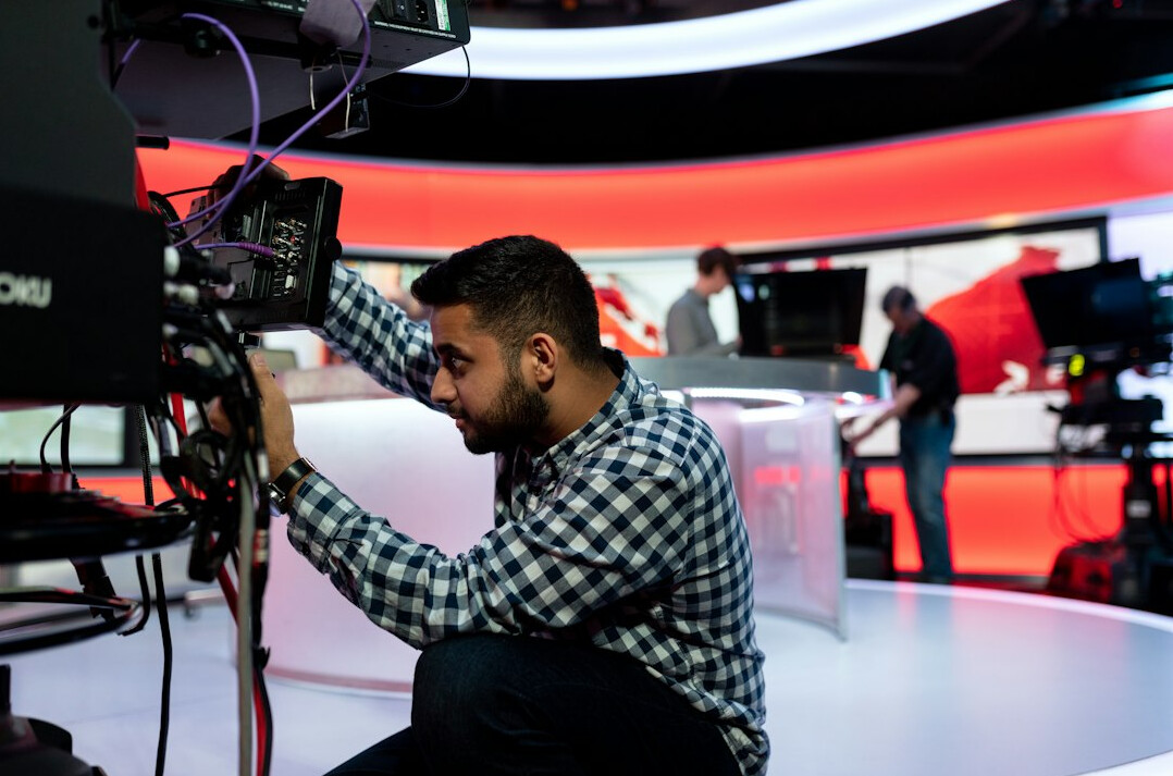 modern german tv studio