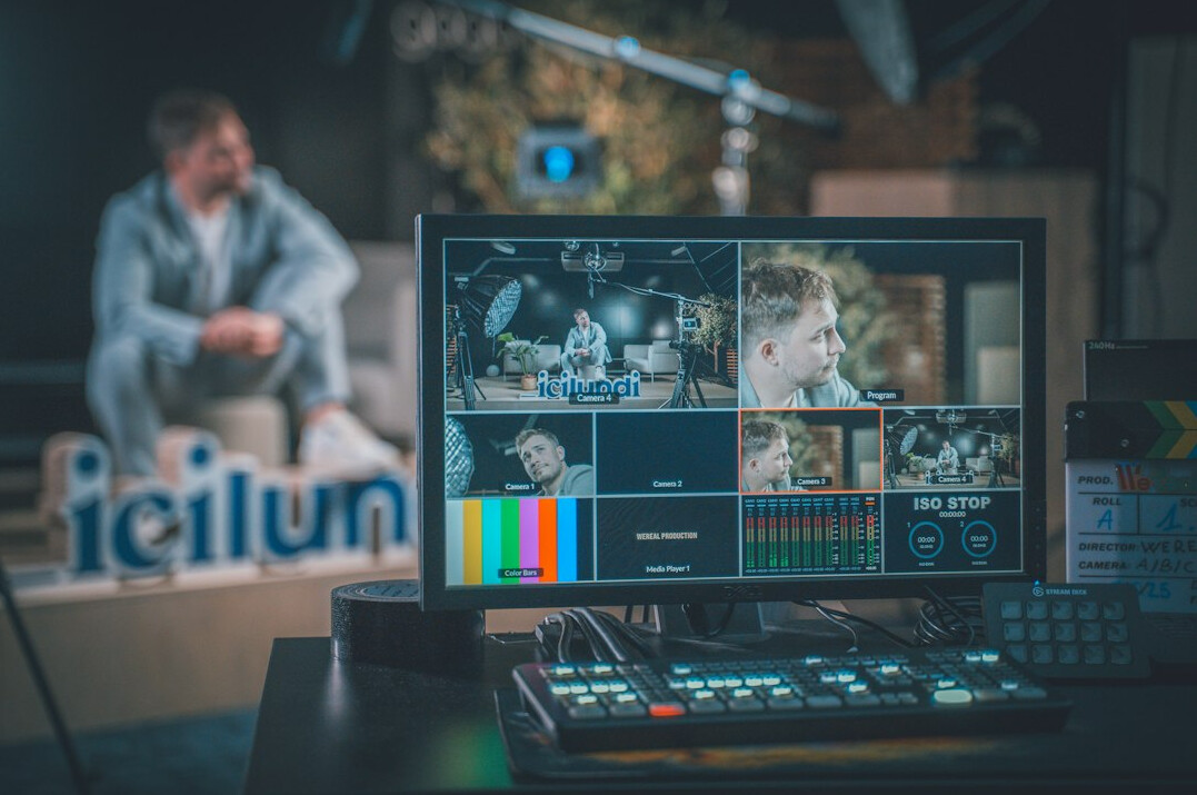 modern broadcasting control room